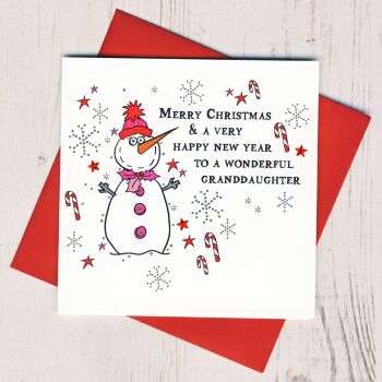  Merry Christmas Granddaughter Card