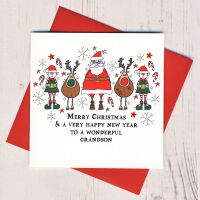 <!-- 007--> Merry Christmas Grandson Card