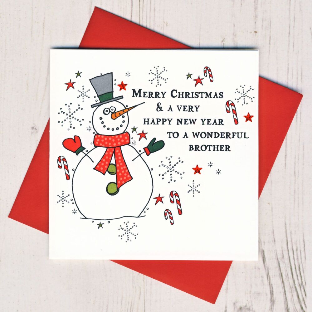 <!-- 007--> Merry Christmas Brother Card