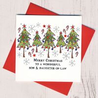 <!-- 038--> Merry Christmas Son & Daughter-In-Law or Partner Card