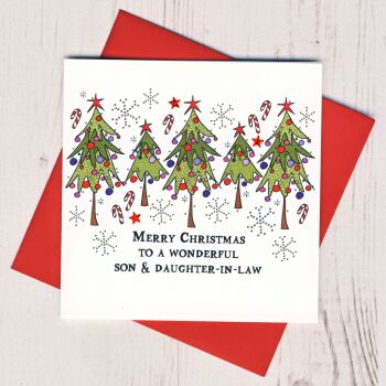  Merry Christmas Son & Daughter-In-Law or Partner Card