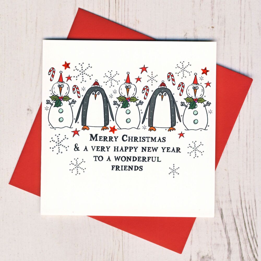 <!-- 007--> Merry Christmas To Wonderful Friends Card