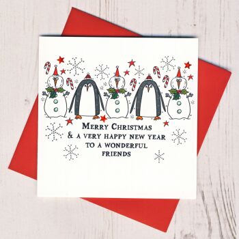  Merry Christmas To Wonderful Friends Card