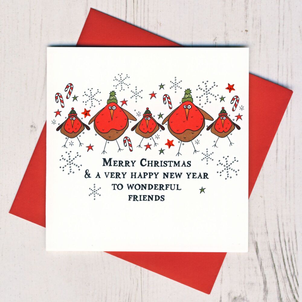 <!-- 006--> Merry Christmas To Wonderful Friends Card