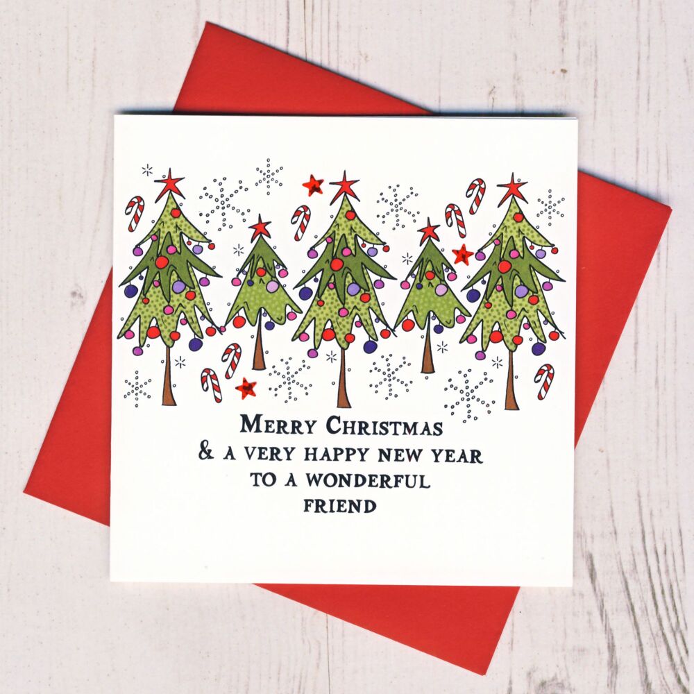 <!-- 004--> Merry Christmas To A Wonderful Friend Card