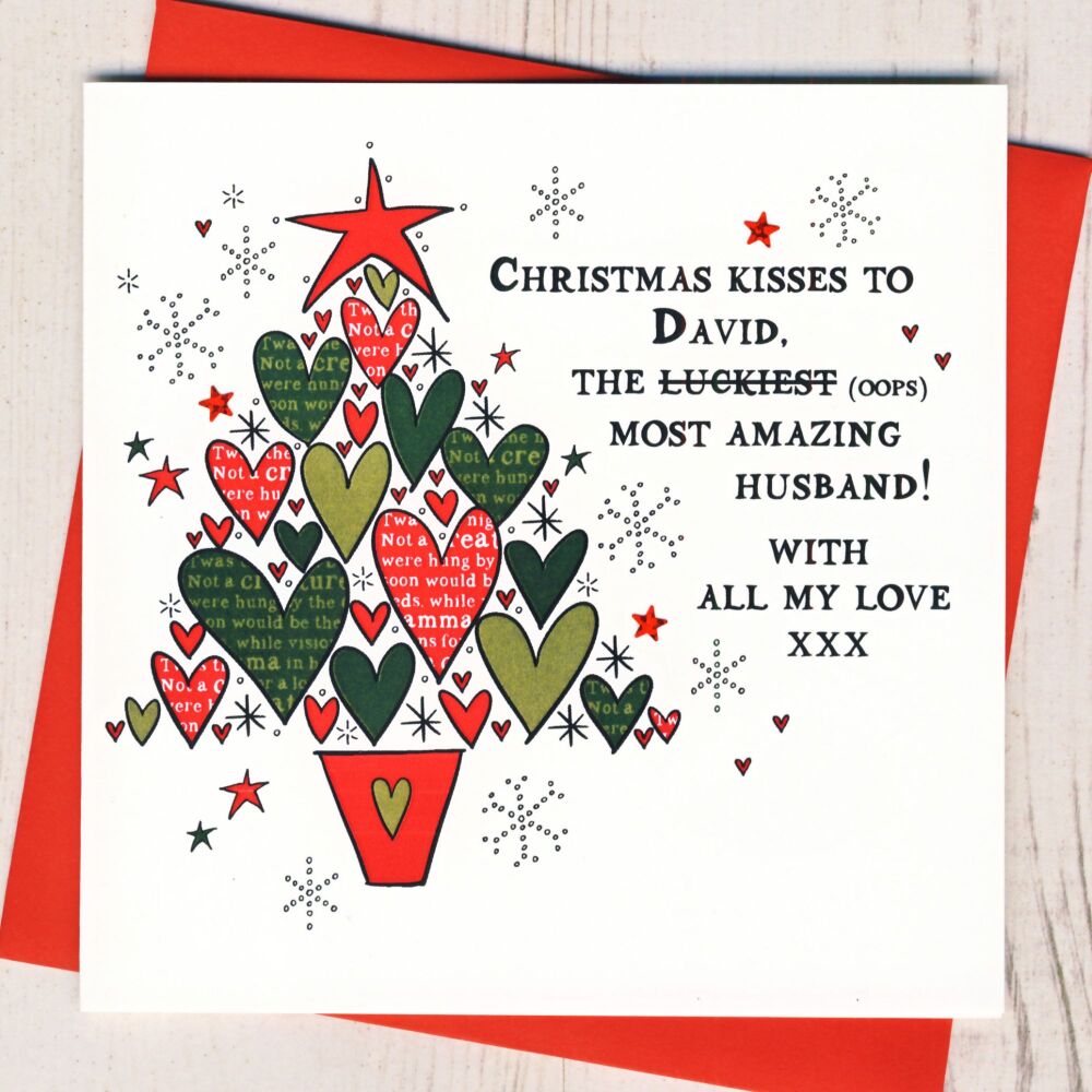 <!-- 007--> Personalised Christmas Tree Card