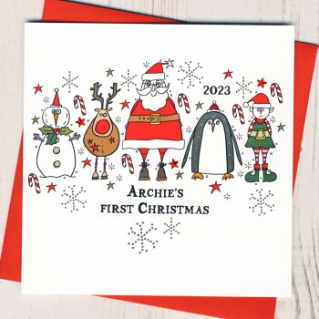  Personalised Baby's 1st Christmas Card