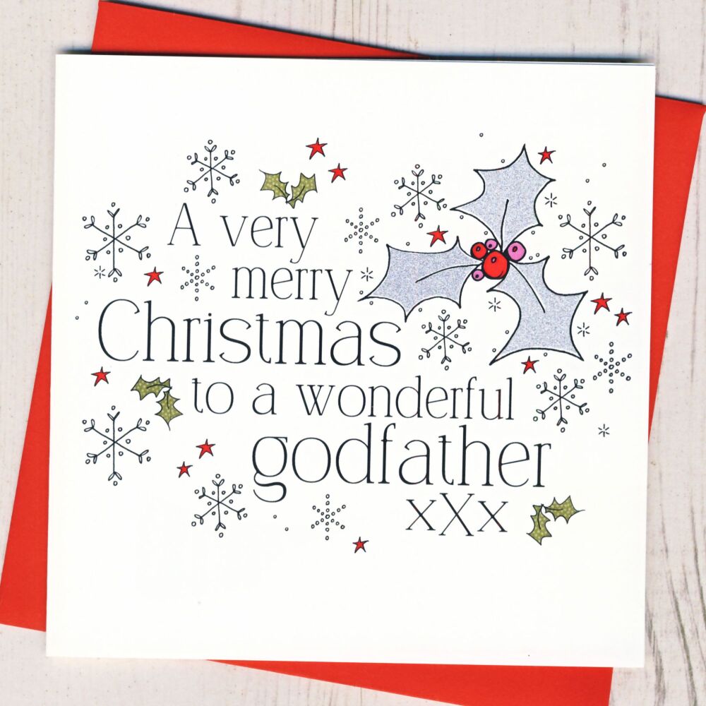 <!-- 027-->Wonderful Godfather Christmas Card