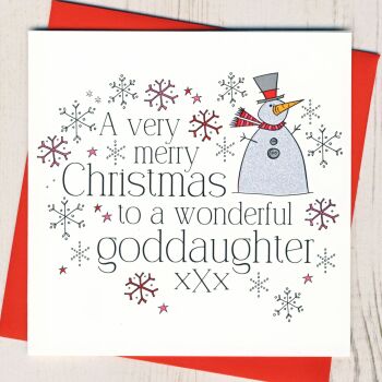 Wonderful Goddaughter Christmas Card