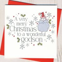 <!-- 007-->Wonderful Godson Christmas Card