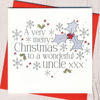 Wonderful Uncle Christmas Card
