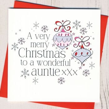 Wonderful Auntie Christmas Card