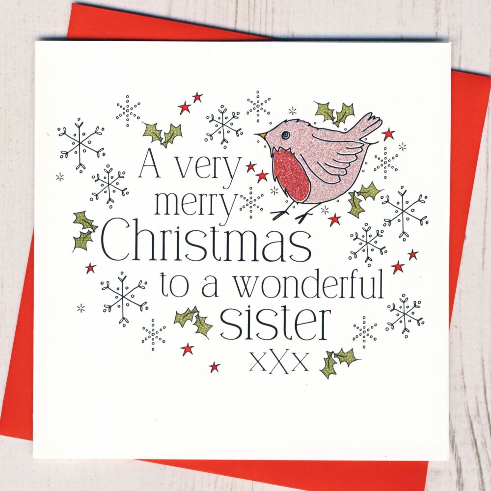 <!-- 005-->Wonderful Sister Christmas Card