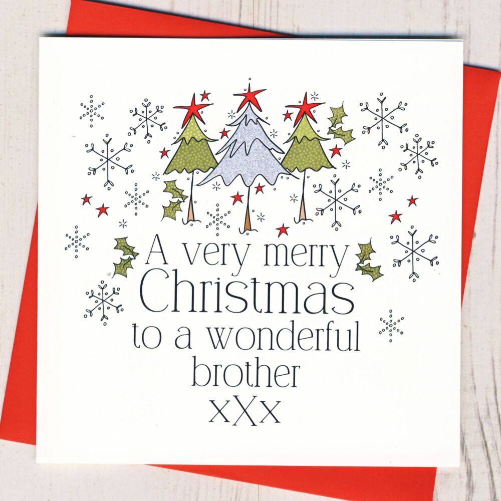 <!-- 006-->Wonderful Brother Christmas Card