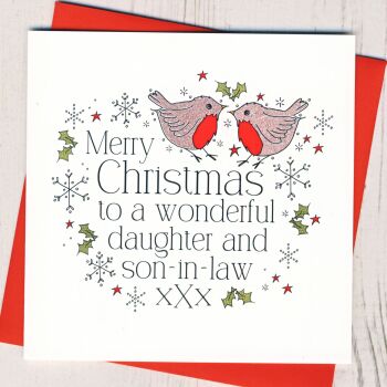 Wonderful Daughter & Son In Law or Partner Christmas Card