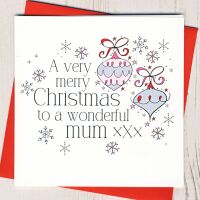 <!-- 002-->Wonderful Mum Christmas Card