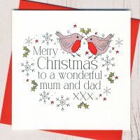 <!-- 003-->Wonderful Mum & Dad Christmas Card