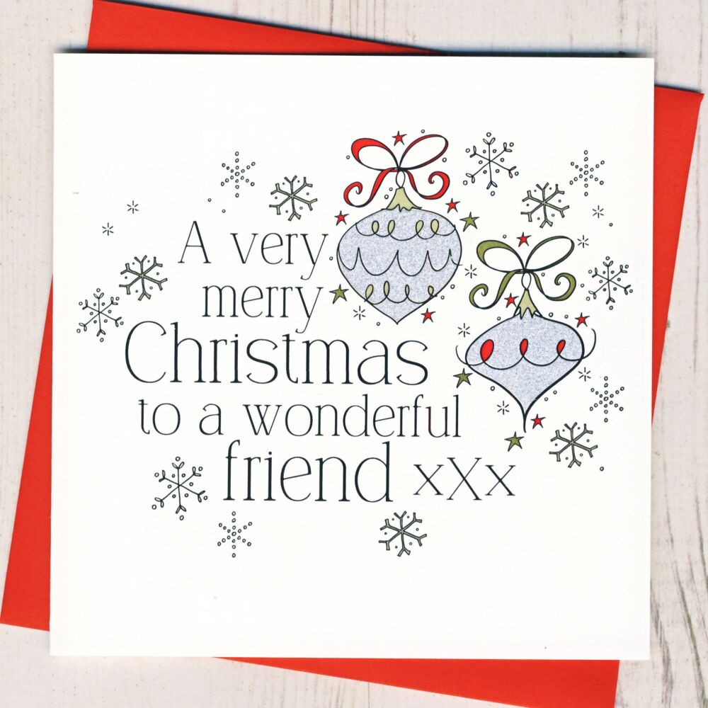 Wonderful Friend Christmas Card