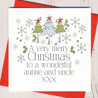 <!-- 017-->Wonderful Auntie & Uncle Christmas Card