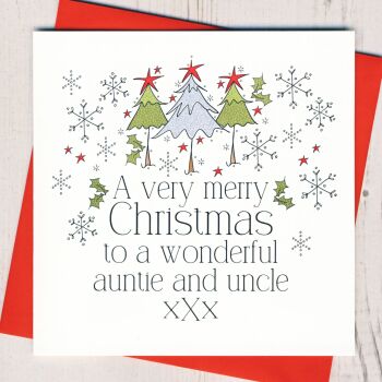Wonderful Auntie & Uncle Christmas Card