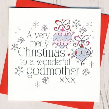 Wonderful Godmother Christmas Card