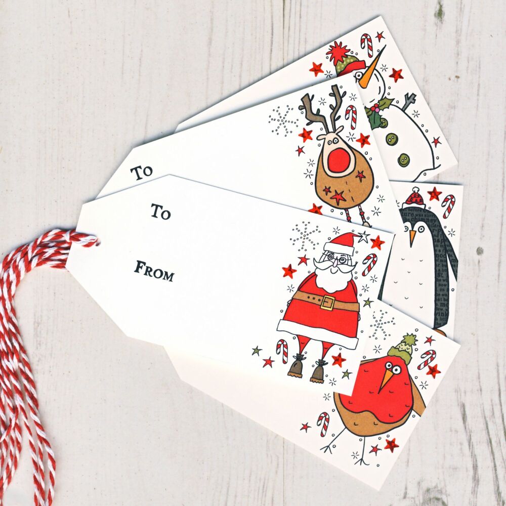 Mixed Pack of 5 Christmas Gift Tags