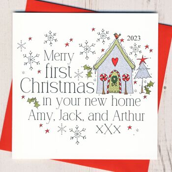 Personalised Merry 1st Christmas In Your New Home Card