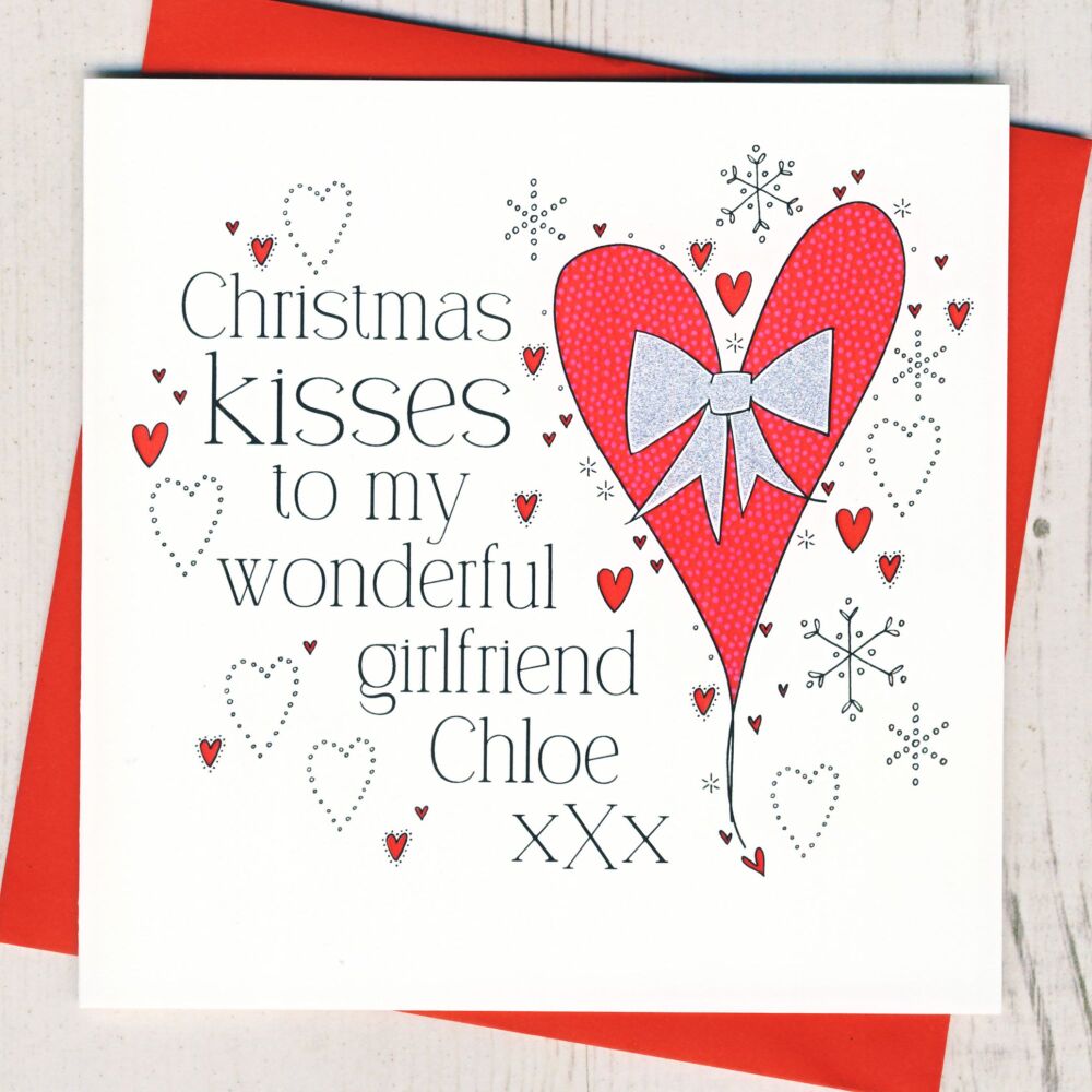 <!-- 009-->Personalised Heart Female Christmas Card