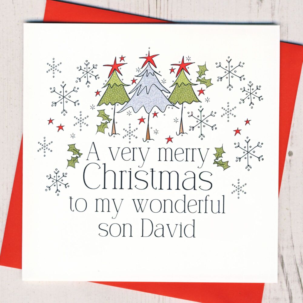 <!-- 011-->Personalised Christmas Trees Card