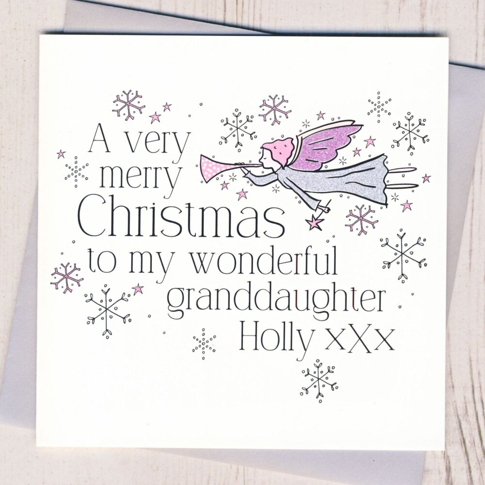 <!-- 015-->Personalised Christmas Angel Card