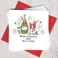 <!-- 022-->Personalised Festive Fizz Christmas Cards