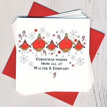 Personalised Robins Christmas Cards