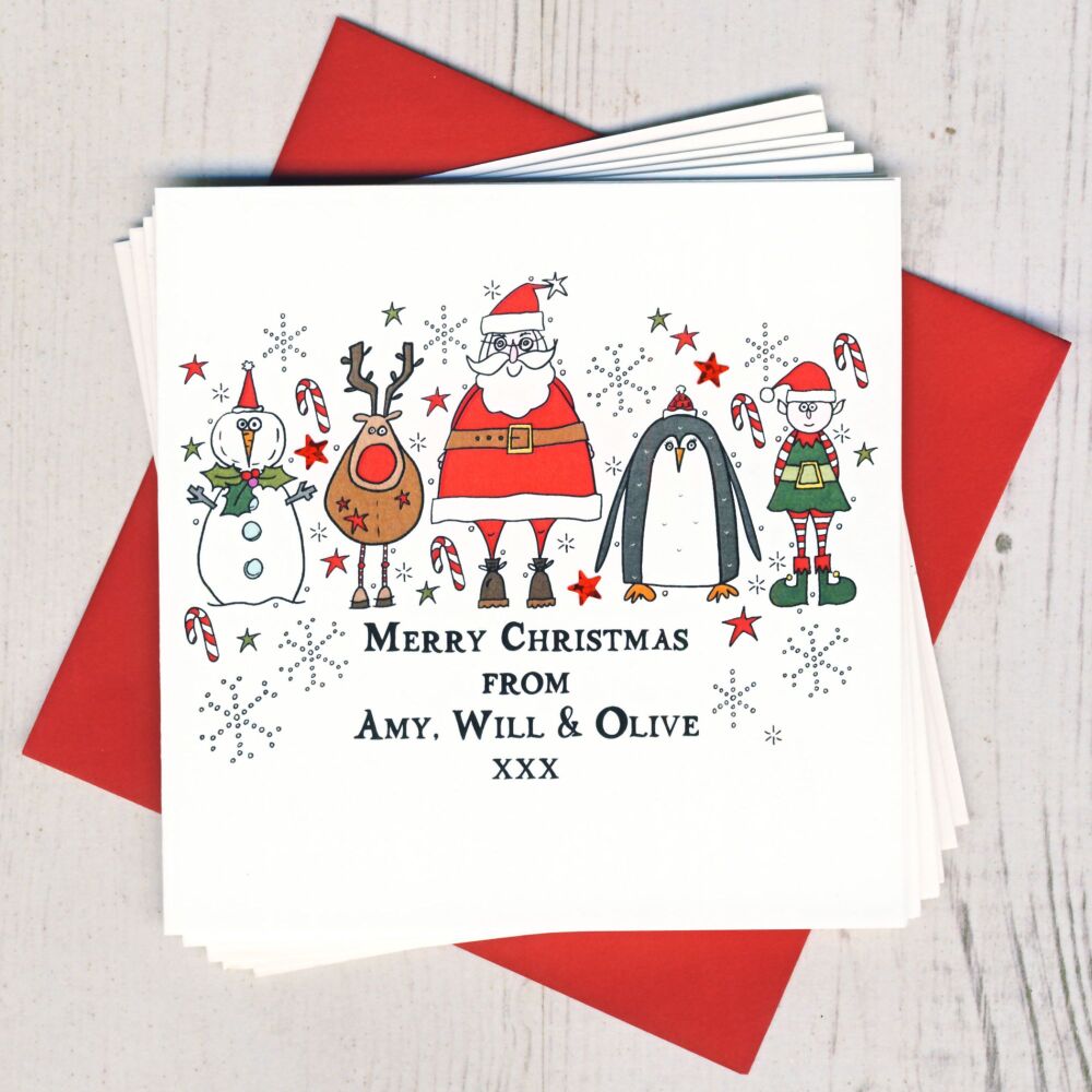 <!-- 027-->Personalised Christmas Characters Cards