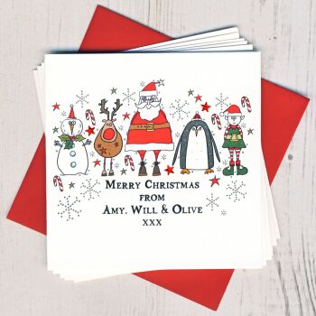 Personalised Christmas Characters Cards