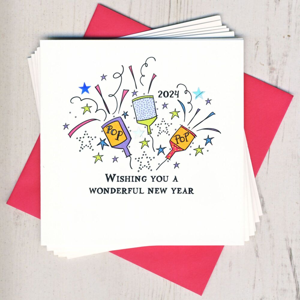Pack of Five Happy New Year Cards
