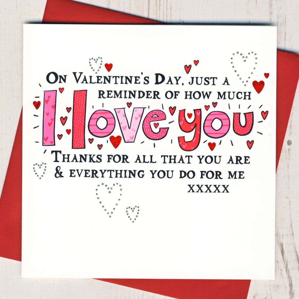 <!-- 004 -->I Love You Valentine's Card
