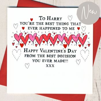 Personalised You're The Best Valentine's Card