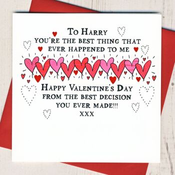 Personalised You're The Best Valentine's Card