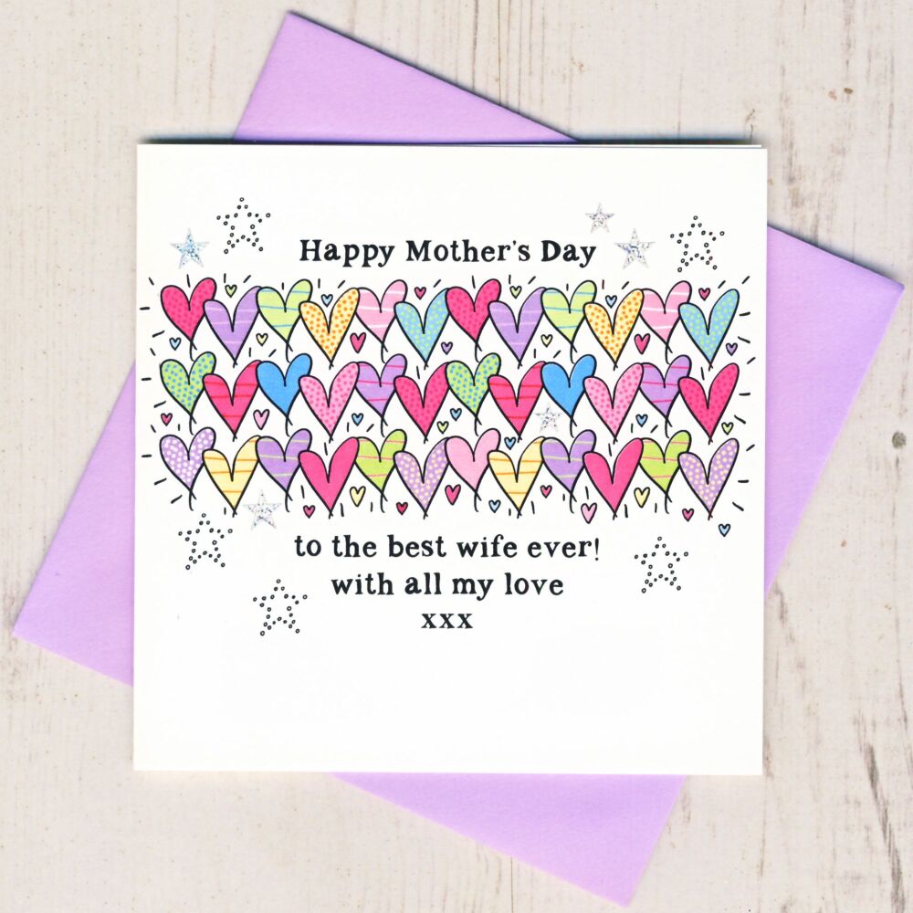 <!-- 012 -->To The Best Wife on Mother's Day Card