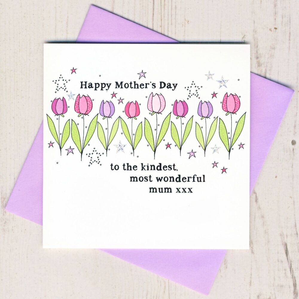 <!-- 006 -->Kindest Most Wonderful Mum Mother's Day Card