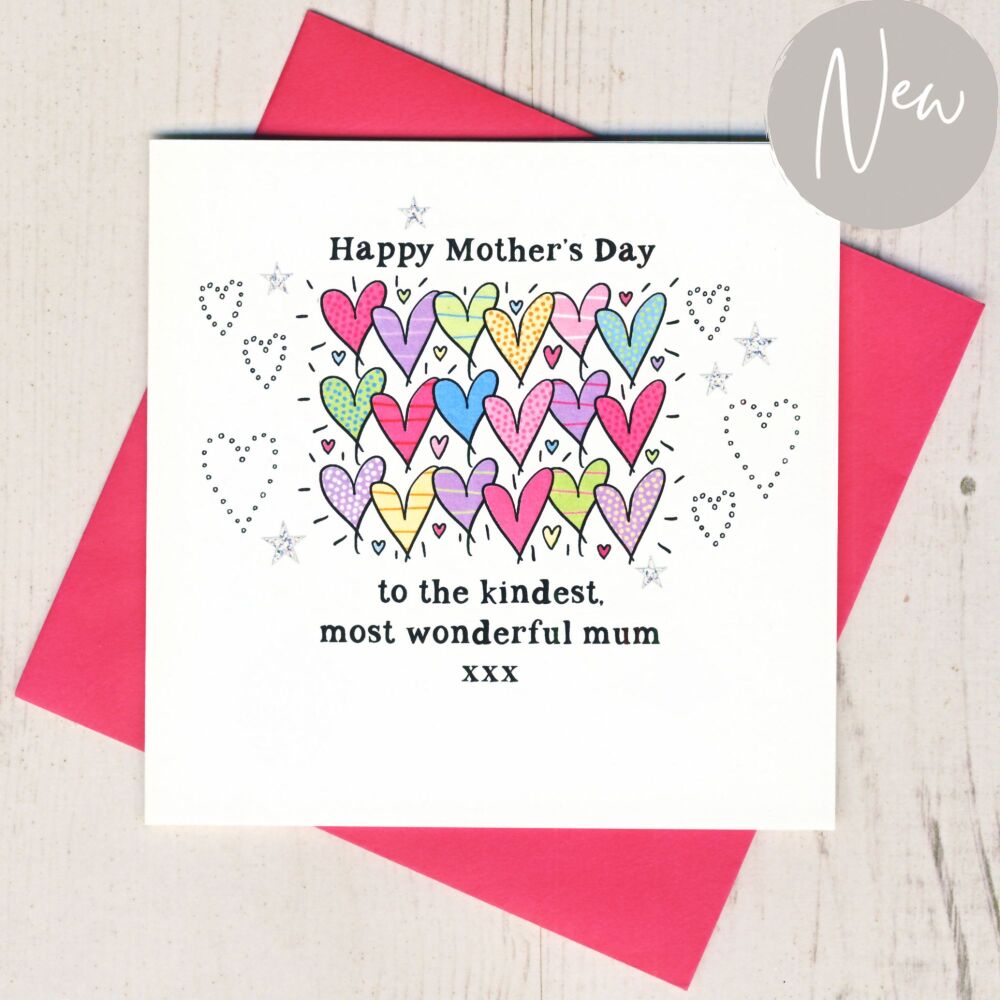 <!-- 006 -->Colourful Hearts Mother's Day Card