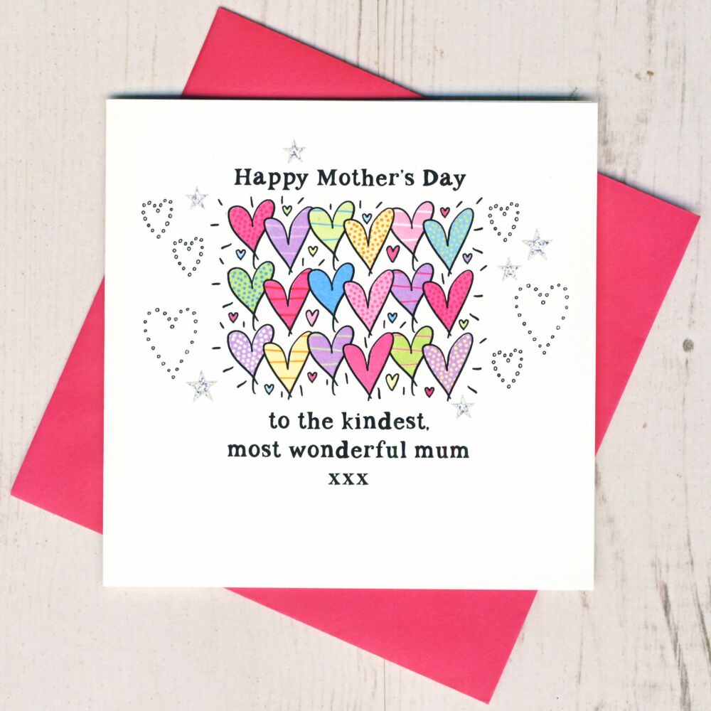 <!-- 006 -->Colourful Hearts Mother's Day Card