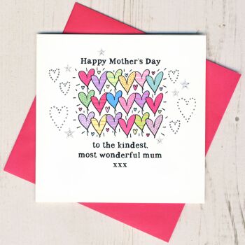 Colourful Hearts Mother's Day Card