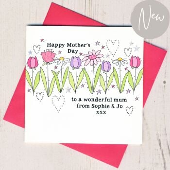 Personalised Floral Mother's Day Card