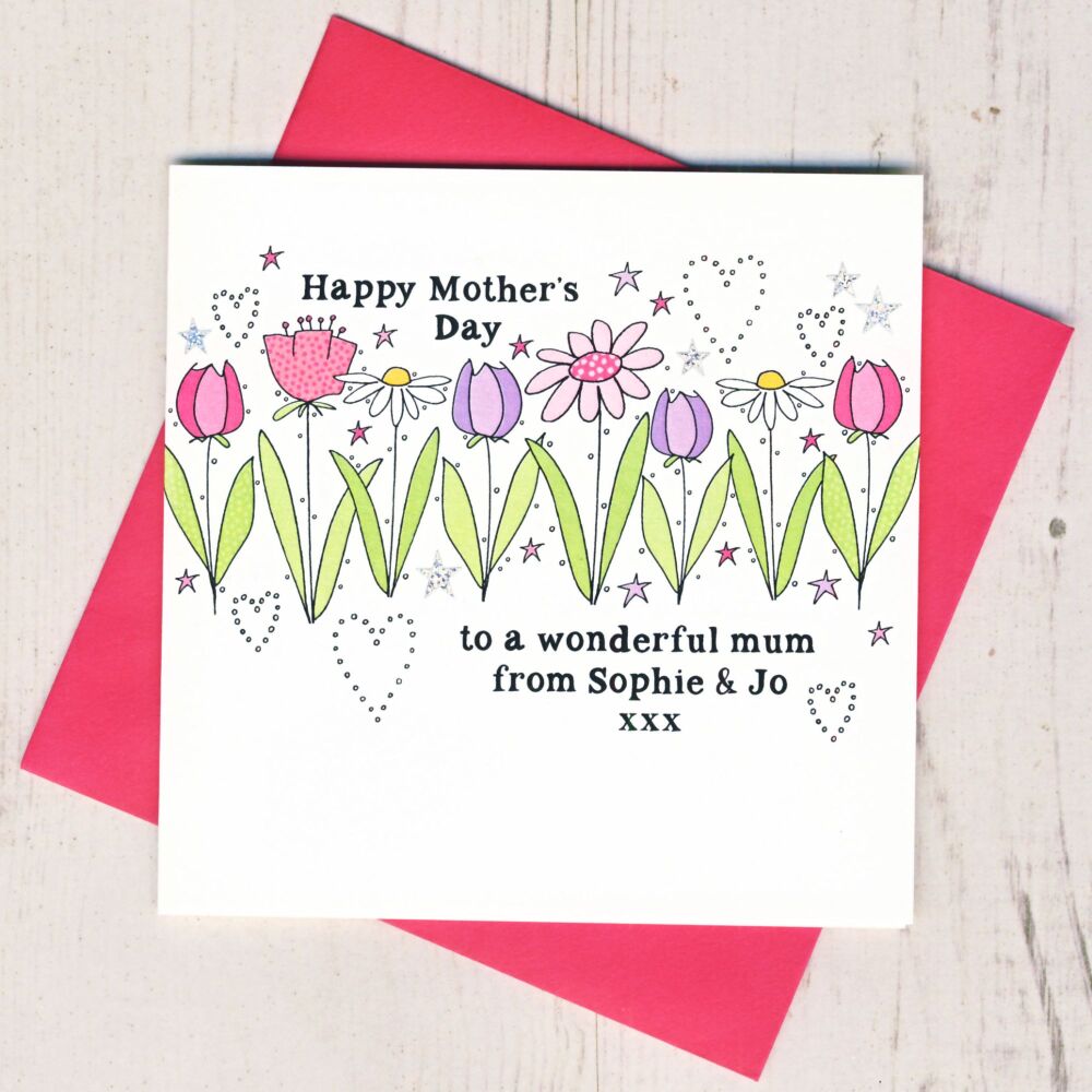 <!-- 037 -->Personalised Floral Mother's Day Card