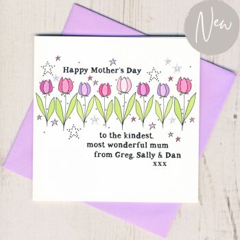 Personalised Tulips Mother's Day Card