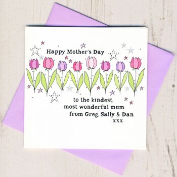 Personalised Tulips Mother's Day Card