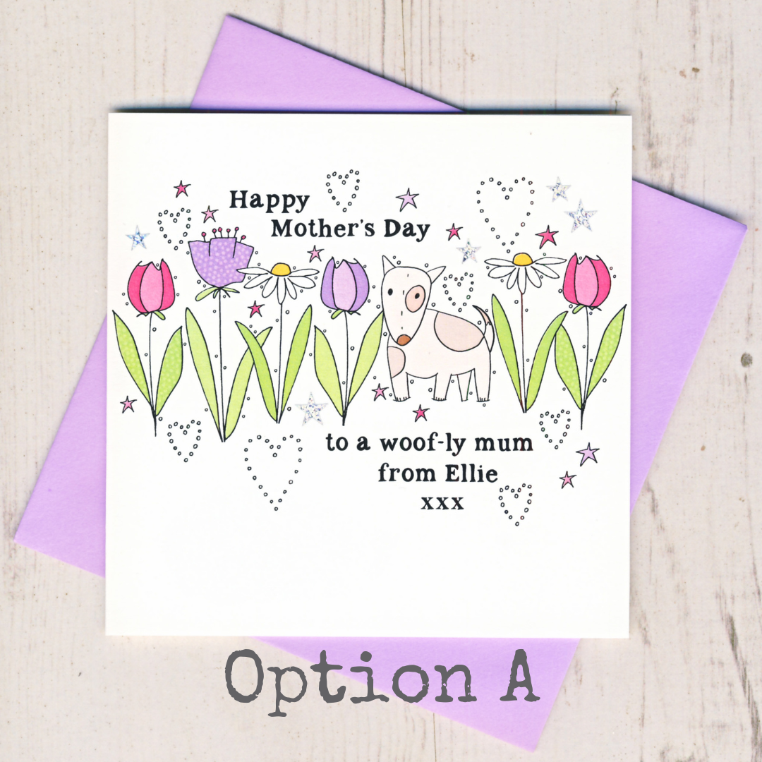 <!-- 031 -->Personalised Woof-ly Mum Mother's Day Card