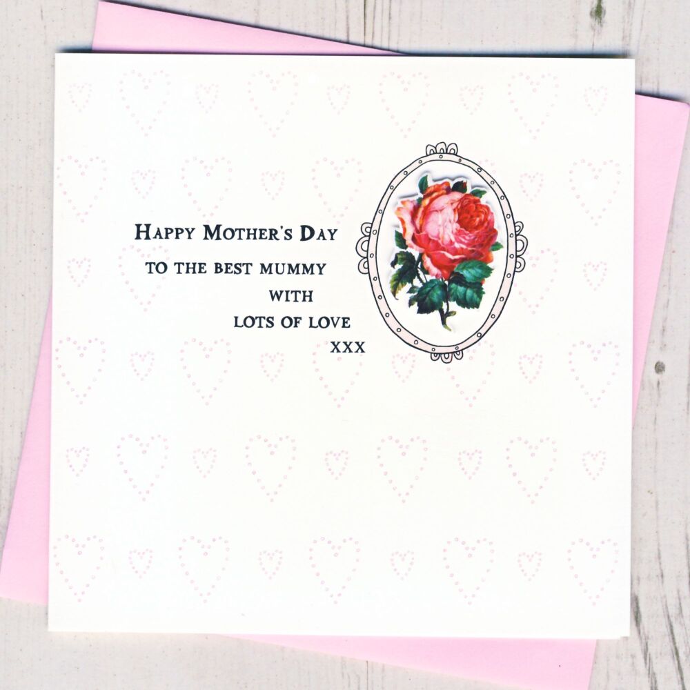 <!-- 003 -->Mummy Vintage Rose Mother's Day Card