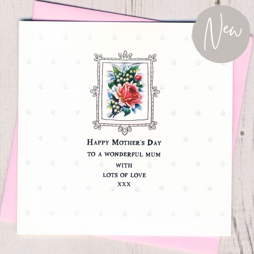 <!-- 001 -->Vintage Posy Mother's Day Card